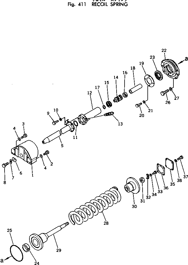 Crawler Loaders Komatsu / D65S-8 S/N 45001-UP(d65s-8c) / RECOIL SPRING(120030 : 411) Crawler Loaders Komatsu / D65S-8 S/N 45001-UP(d65s-8c) / RECOIL SPRING(120030 : 411)
