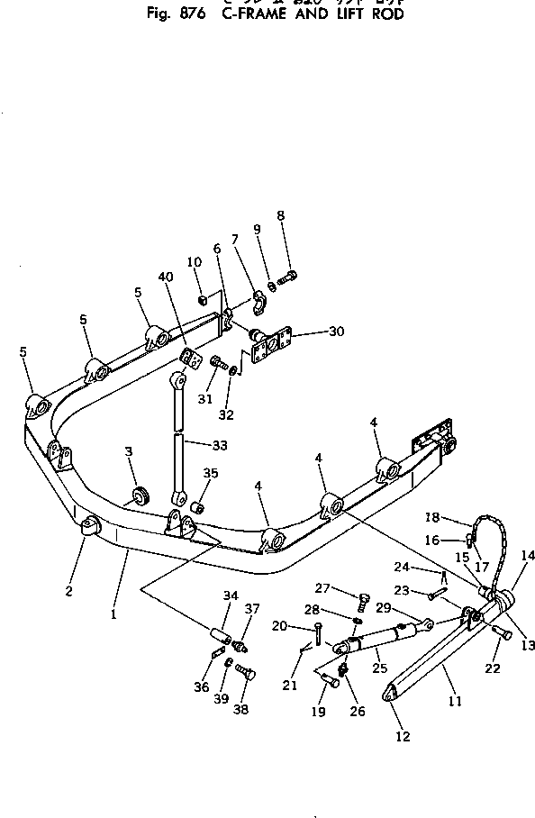 Crawler Loaders Komatsu / D65S-8 S/N 45001-UP(d65s-8c) / C-FRAME AND LIFT ROD(240100 : 876) Crawler Loaders Komatsu / D65S-8 S/N 45001-UP(d65s-8c) / C-FRAME AND LIFT ROD(240100 : 876)