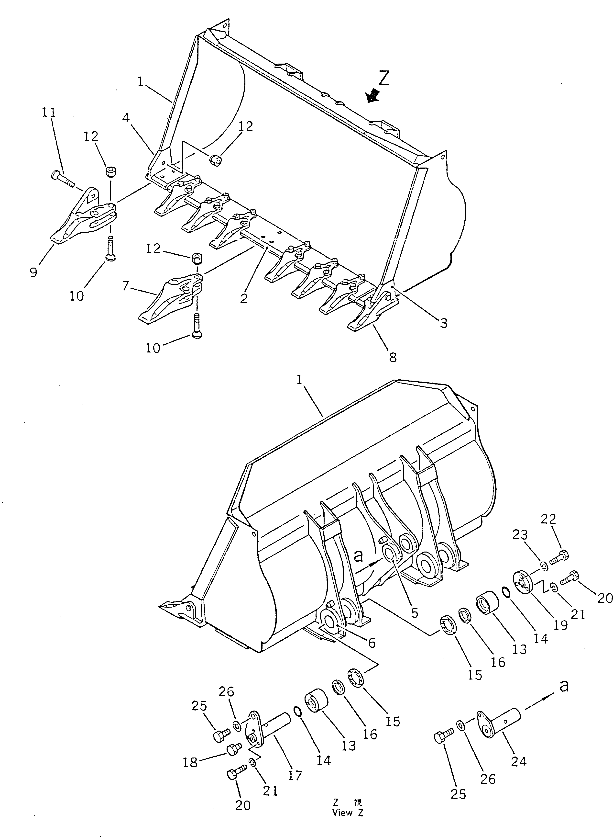 Crawler Loaders Komatsu / D66S-1 S/N 1001-UP(d66s-1c) / BUCKET (FOR JAPAN)(210020 : 711) Crawler Loaders Komatsu / D66S-1 S/N 1001-UP(d66s-1c) / BUCKET (FOR JAPAN)(210020 : 711)