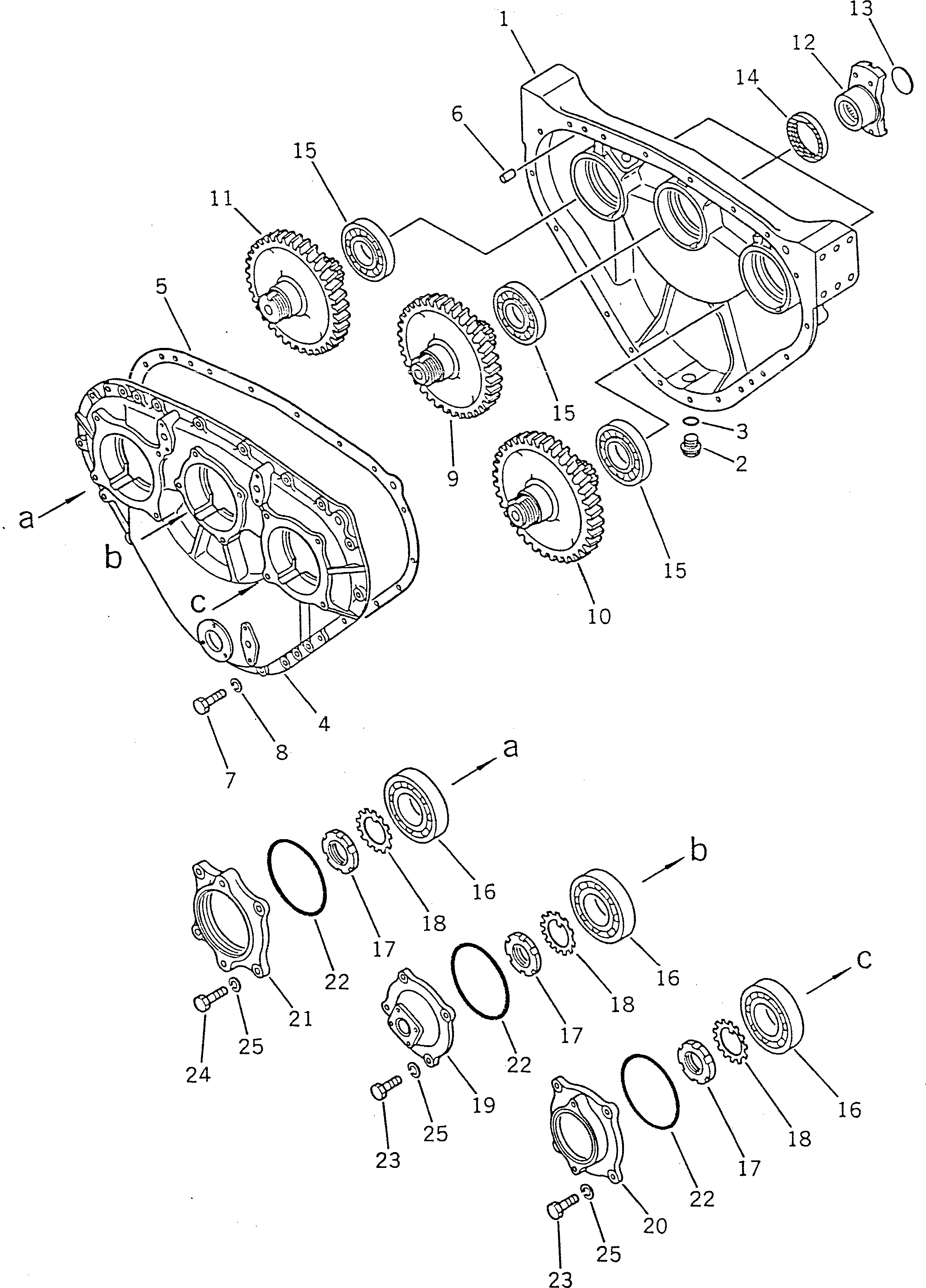 Crawler Loaders Komatsu / D66S-1 S/N 1001-UP(d66s-1r) / TORQUE SPLITTER (1/2)(060040 : 221) Crawler Loaders Komatsu / D66S-1 S/N 1001-UP(d66s-1r) / TORQUE SPLITTER (1/2)(060040 : 221)