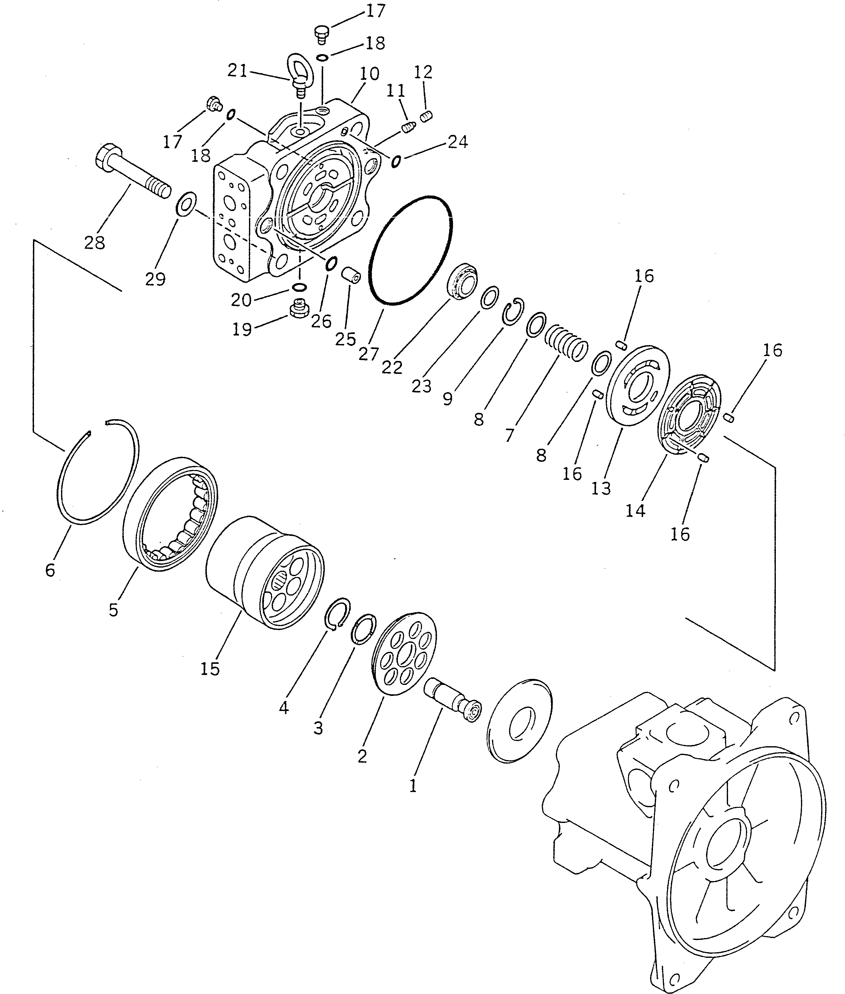 Crawler Loaders Komatsu / D66S-1 S/N 1001-UP(d66s-1r) / HST MOTOR¤ L.H. (2/2)(060130 : 236) Crawler Loaders Komatsu / D66S-1 S/N 1001-UP(d66s-1r) / HST MOTOR¤ L.H. (2/2)(060130 : 236)
