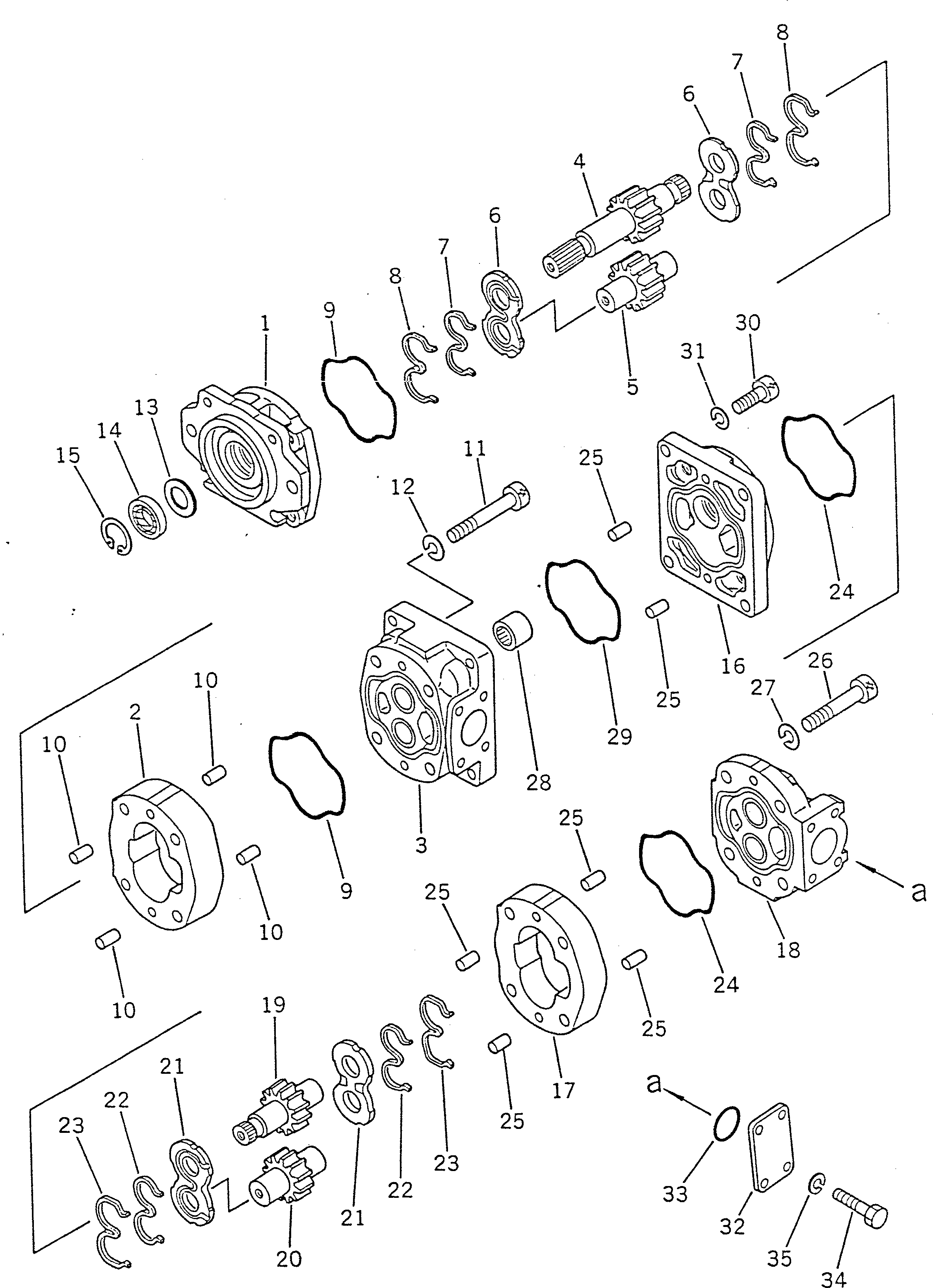Crawler Loaders Komatsu / D66S-1 S/N 1001-UP(d66s-1r) / HYDRAULIC PUMP (WORK EQUIPMENT)(180010 : 601) Crawler Loaders Komatsu / D66S-1 S/N 1001-UP(d66s-1r) / HYDRAULIC PUMP (WORK EQUIPMENT)(180010 : 601)