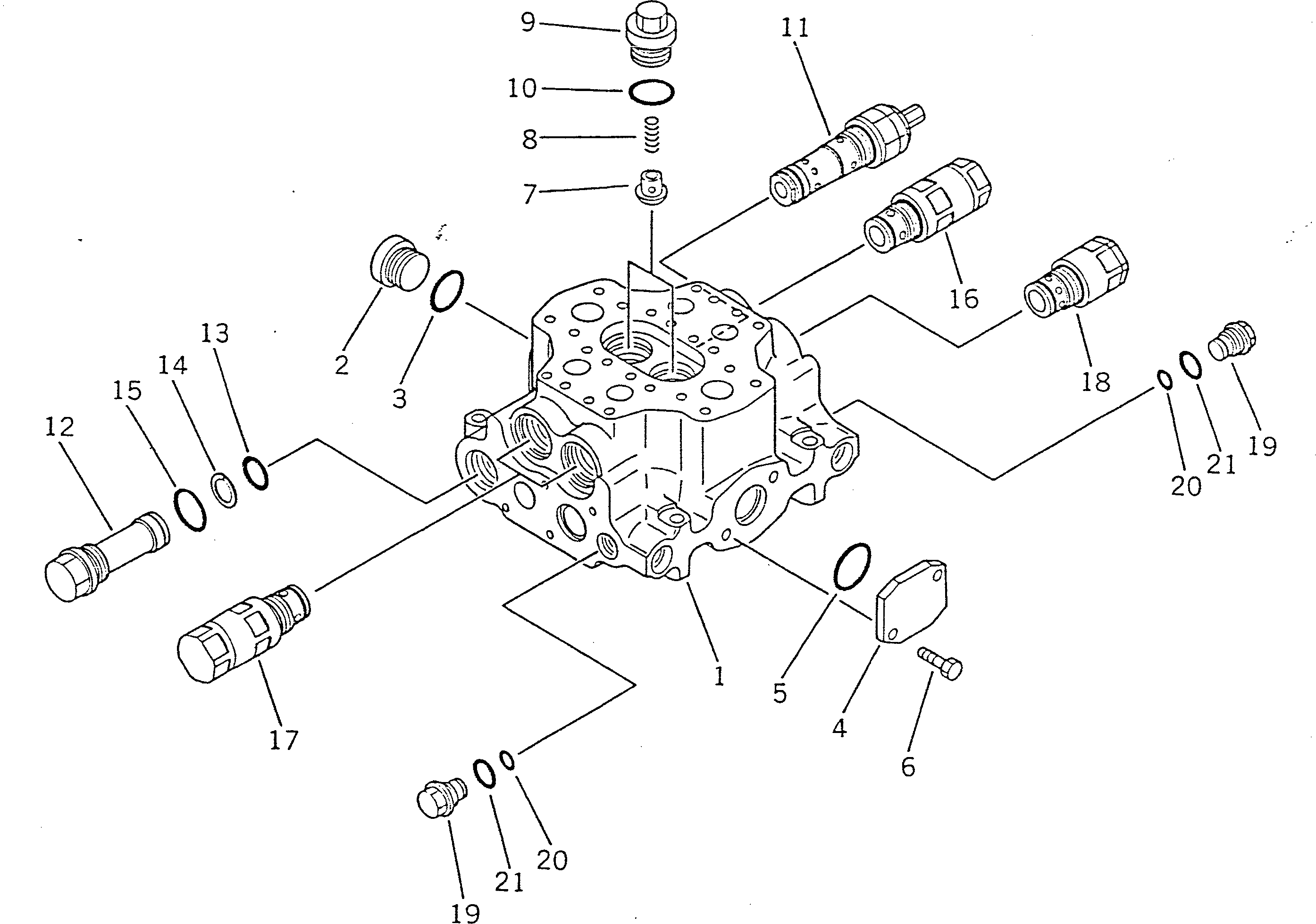 Crawler Loaders Komatsu / D66S-1 S/N 1001-UP(d66s-1r) / HYDRALIC CONTROL VALVE (1/3)(180030 : 621) Crawler Loaders Komatsu / D66S-1 S/N 1001-UP(d66s-1r) / HYDRALIC CONTROL VALVE (1/3)(180030 : 621)