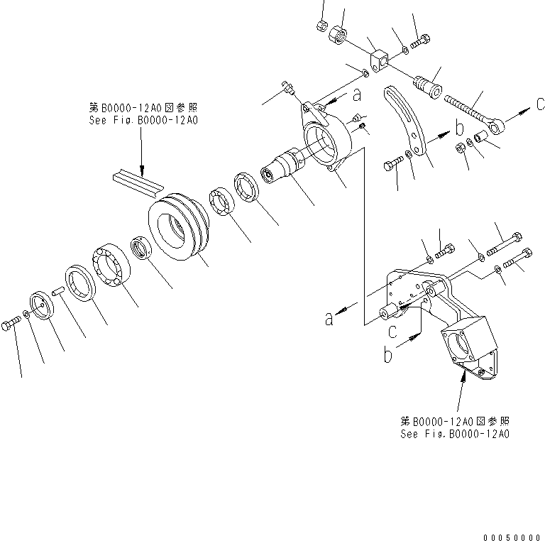 Crawler Loaders Komatsu / D68ESS-12 S/N 1001-UP (Overseas Version)(d68ess-c) / TENSION PULLEY(#1003-)(030160 : B0000-13A0A)