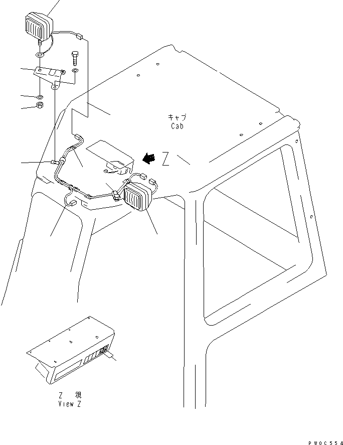 Crawler Loaders Komatsu / D68ESS-12 S/N 1001-UP (Overseas Version)(d68ess-c) / WORK LAMP (FRONT)(120170 : E0310-01A1)