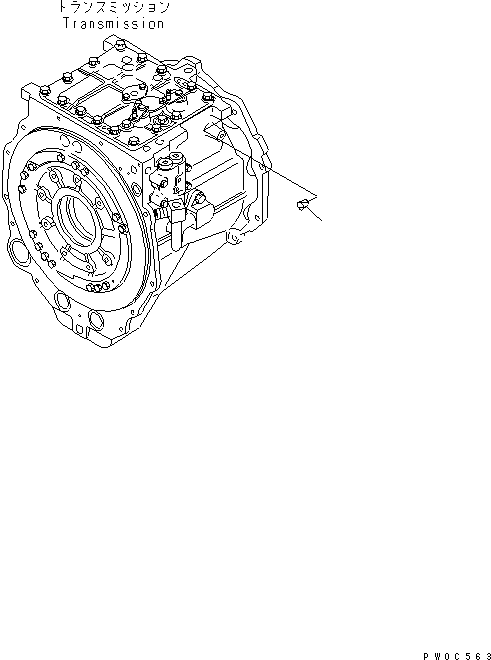 Crawler Loaders Komatsu / D68ESS-12 S/N 1001-UP (Overseas Version)(d68ess-c) / POWER LINE MOUNT (FOR CLUTCH AND BRAKE)(150030 : F2300-01A1)