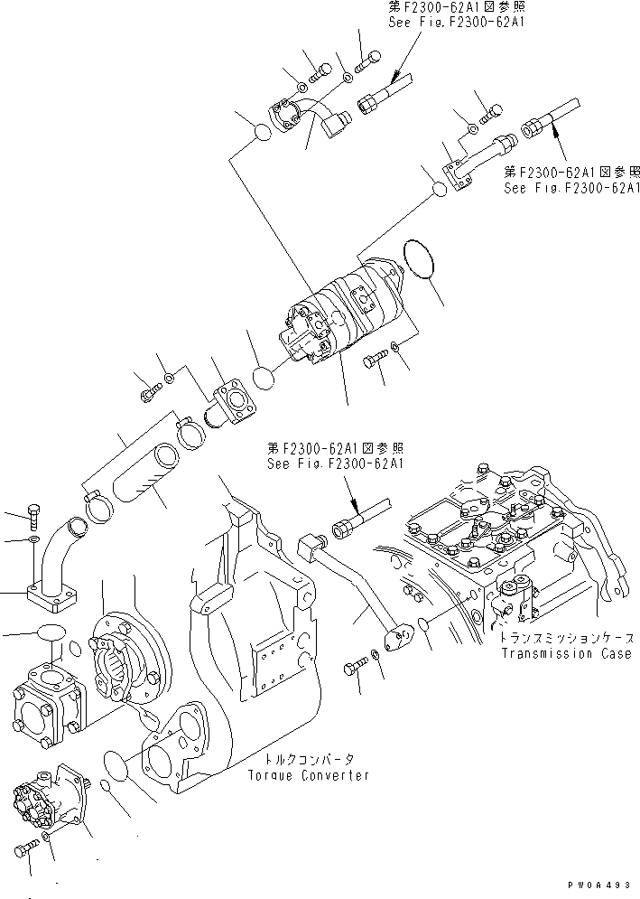 Crawler Loaders Komatsu / D68ESS-12 S/N 1001-UP (Overseas Version)(d68ess-c) / CLUTCH AND BRAKE (PIPING) (1/2)(150150 : F2300-61A0)