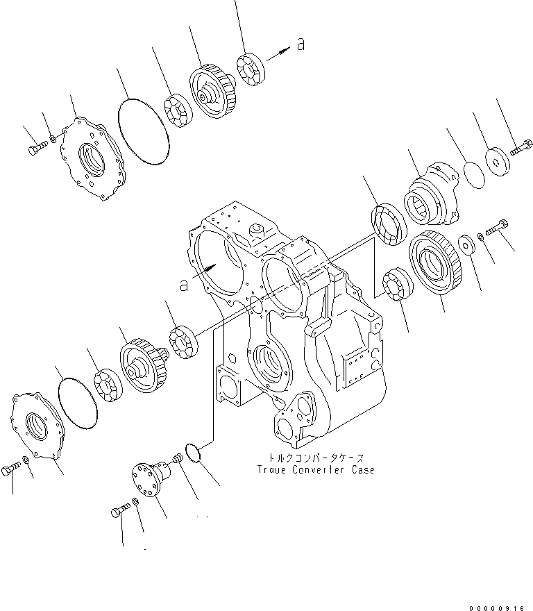 Crawler Loaders Komatsu / D68ESS-12 S/N 1001-UP (Overseas Version)(d68ess-c) / TORQUE CONVERTER (POWER TAKE OFF GEAR) (FOR CLUTCH AND BRAKE)(#1004-)(150230 : F2310-54A1)