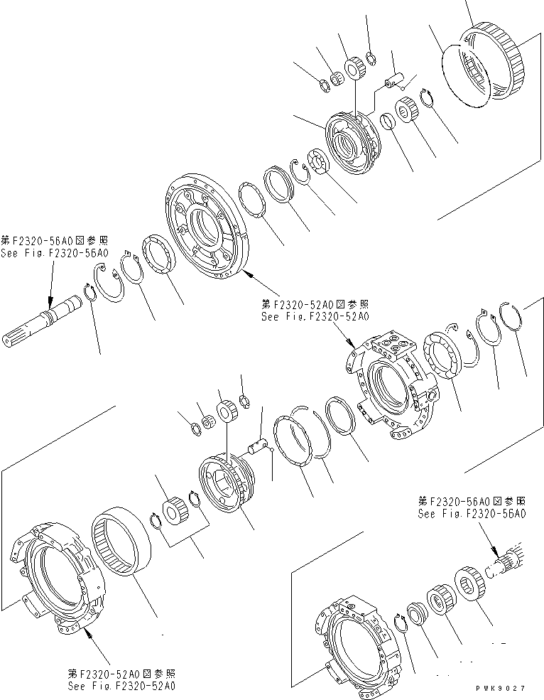 Crawler Loaders Komatsu / D68ESS-12 S/N 1001-UP (Overseas Version)(d68ess-c) / TRANSMISSION (FORWARD AND REVERSE PLANETARY GEAR)(150270 : F2320-53A0)