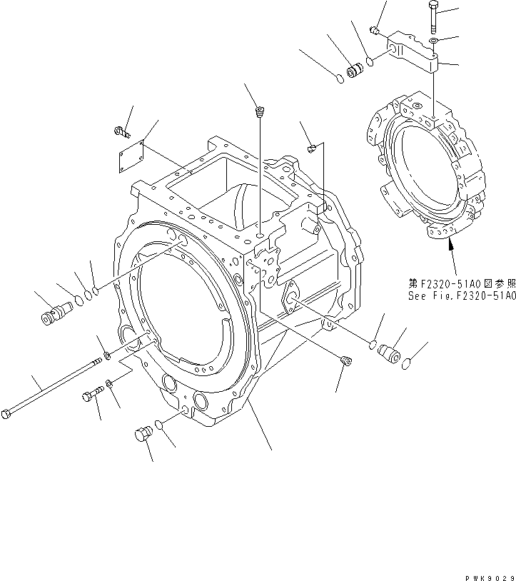 Crawler Loaders Komatsu / D68ESS-12 S/N 1001-UP (Overseas Version)(d68ess-c) / TRANSMISSION (CASE)(150290 : F2320-55A0)