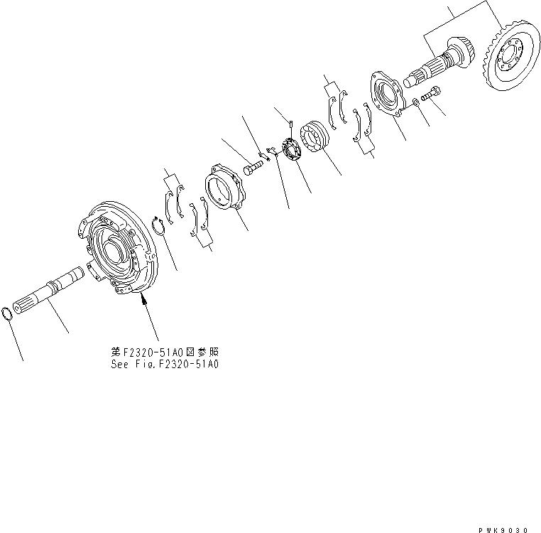 Crawler Loaders Komatsu / D68ESS-12 S/N 1001-UP (Overseas Version)(d68ess-c) / TRANSMISSION (INPUT AND OUTPUT SHAFT)(150300 : F2320-56A0)
