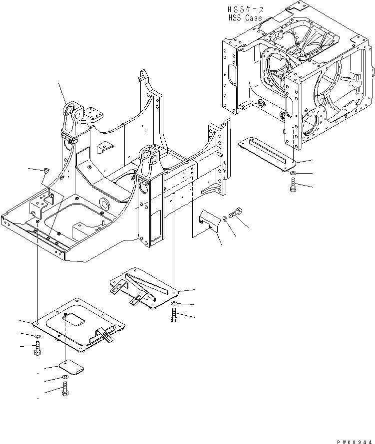 Crawler Loaders Komatsu / D68ESS-12 S/N 1001-UP (Overseas Version)(d68ess-c) / MAIN FRAME (FOR TRIMMING DOZER)(210010 : J2100-01A0)