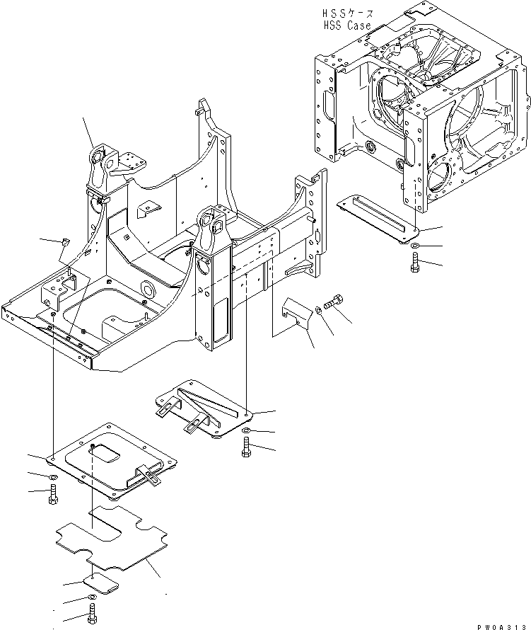Crawler Loaders Komatsu / D68ESS-12 S/N 1001-UP (Overseas Version)(d68ess-c) / MAIN FRAME(210020 : J2100-01A1)