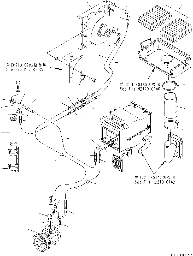 Crawler Loaders Komatsu / D68ESS-12 S/N 1001-UP (Overseas Version)(d68ess-c) / AIR CONDITIONER (CONDENSER) (FOR TRIMMING DOZER)(240210 : K0710-01A2)