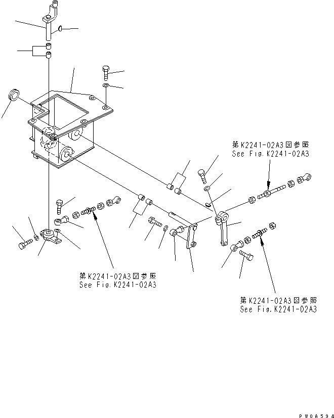 Crawler Loaders Komatsu / D68ESS-12 S/N 1001-UP (Overseas Version)(d68ess-c) / FLOOR FRAME (BLADE CONTROL) (2/2)(240330 : K2110-04A0)