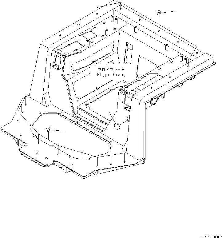 Crawler Loaders Komatsu / D68ESS-12 S/N 1001-UP (Overseas Version)(d68ess-c) / FLOOR FRAME (PLUG)(240470 : K2110-16A0)