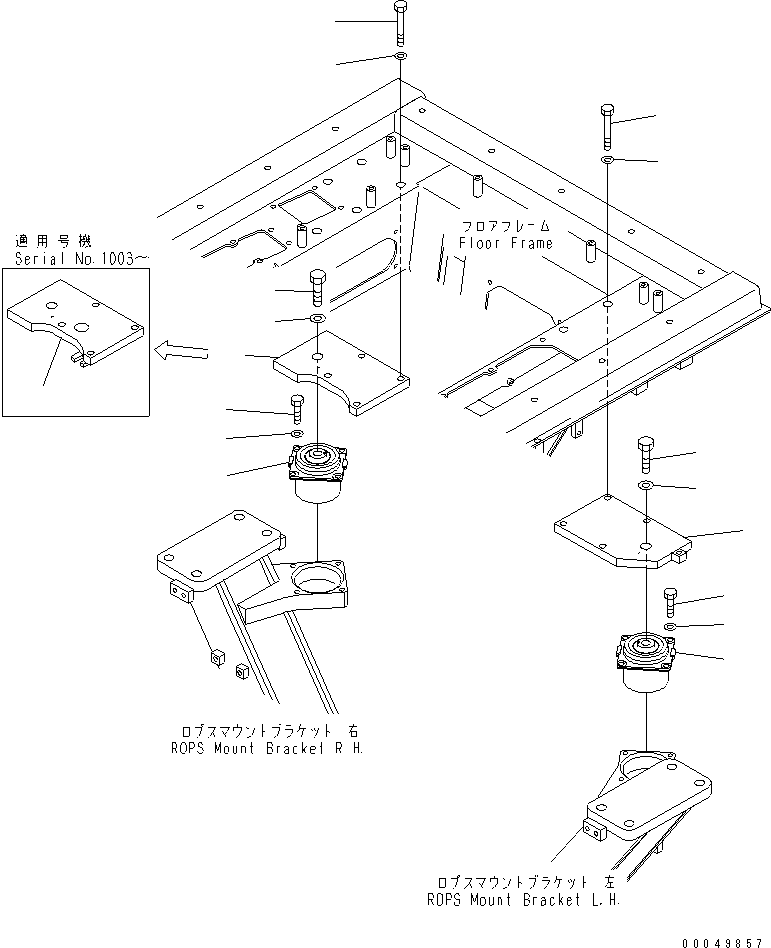 Crawler Loaders Komatsu / D68ESS-12 S/N 1001-UP (Overseas Version)(d68ess-c) / SUSPENTION(240510 : K2120-01A0)
