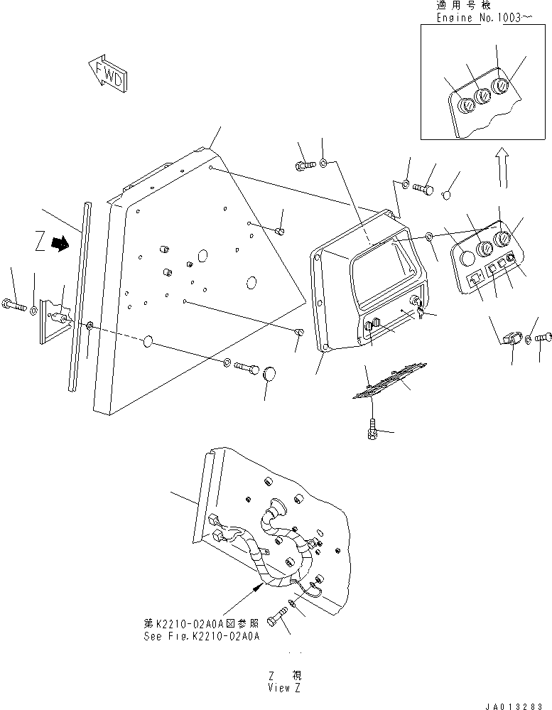 Crawler Loaders Komatsu / D68ESS-12 S/N 1001-UP (Overseas Version)(d68ess-c) / DASHBOARD(240530 : K2210-01A0)