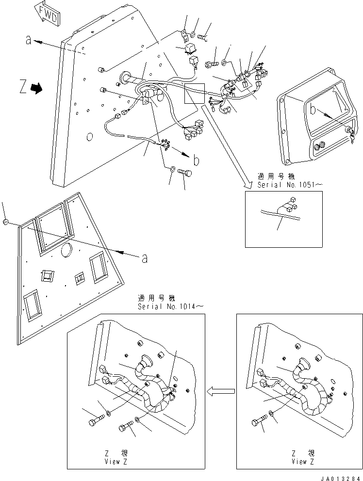 Crawler Loaders Komatsu / D68ESS-12 S/N 1001-UP (Overseas Version)(d68ess-c) / DASHBOARD (WIRING)(#1003-)(240550 : K2210-02A0A)