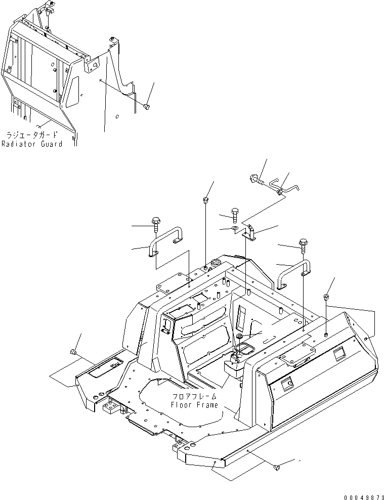 Crawler Loaders Komatsu / D68ESS-12 S/N 1001-UP (Overseas Version)(d68ess-c) / HAND RAIL (FOR PAT DOZER)(240720 : K2810-01A0)