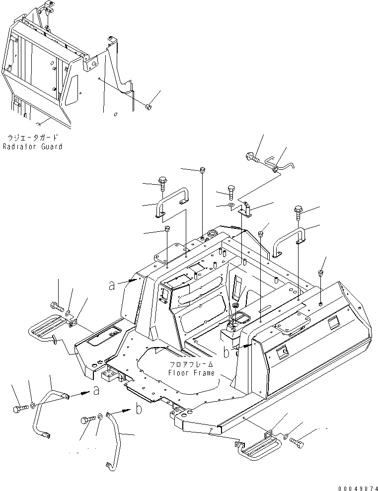 Crawler Loaders Komatsu / D68ESS-12 S/N 1001-UP (Overseas Version)(d68ess-c) / HAND RAIL (FOR MECHANICAL ANGLE DOZER)(240730 : K2810-01A1)