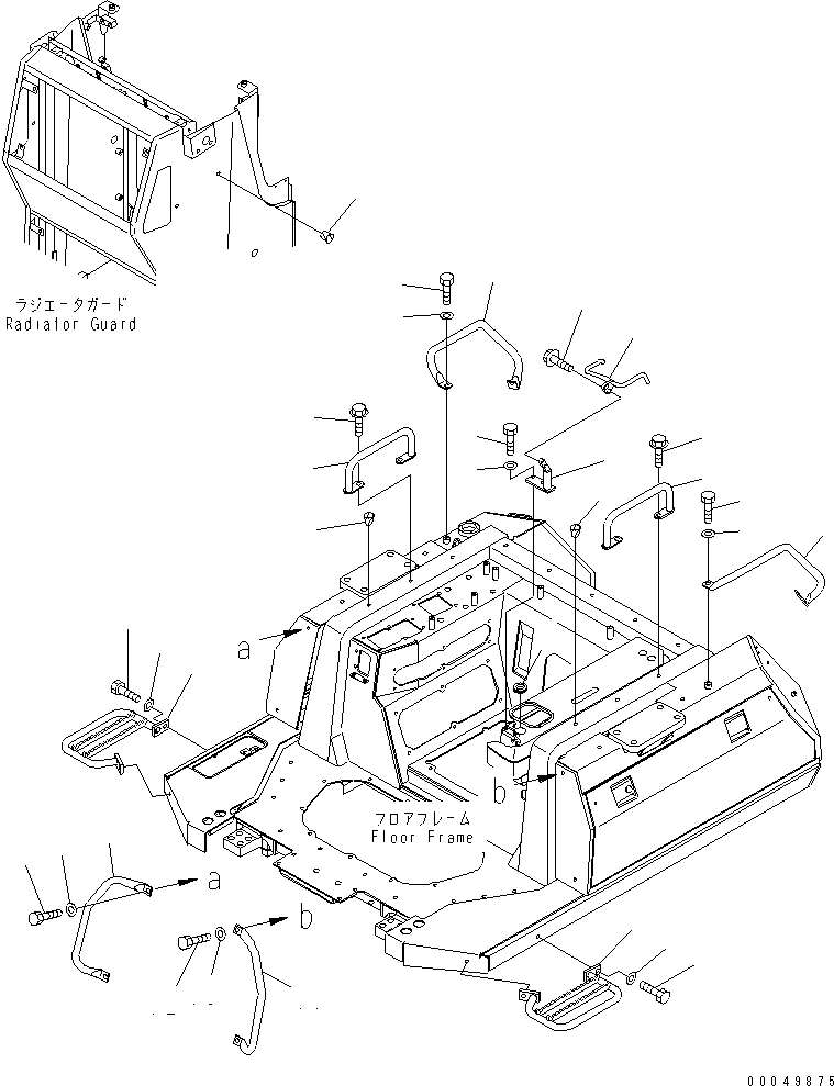 Crawler Loaders Komatsu / D68ESS-12 S/N 1001-UP (Overseas Version)(d68ess-c) / HAND RAIL (FOR SHORT TRACK)(240740 : K2810-01A2)