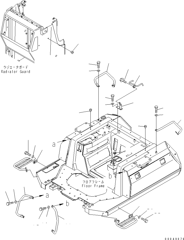 Crawler Loaders Komatsu / D68ESS-12 S/N 1001-UP (Overseas Version)(d68ess-c) / HAND RAIL (FOR TRIMMING DOZER)(240750 : K2810-01A3)