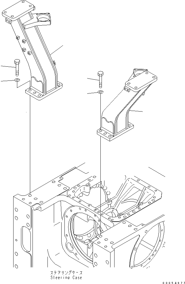 Crawler Loaders Komatsu / D68ESS-12 S/N 1001-UP (Overseas Version)(d68ess-c) / ROPS MOUNT BRACKET (FOR TRIMMING DOZER)(270260 : M2710-01A1)