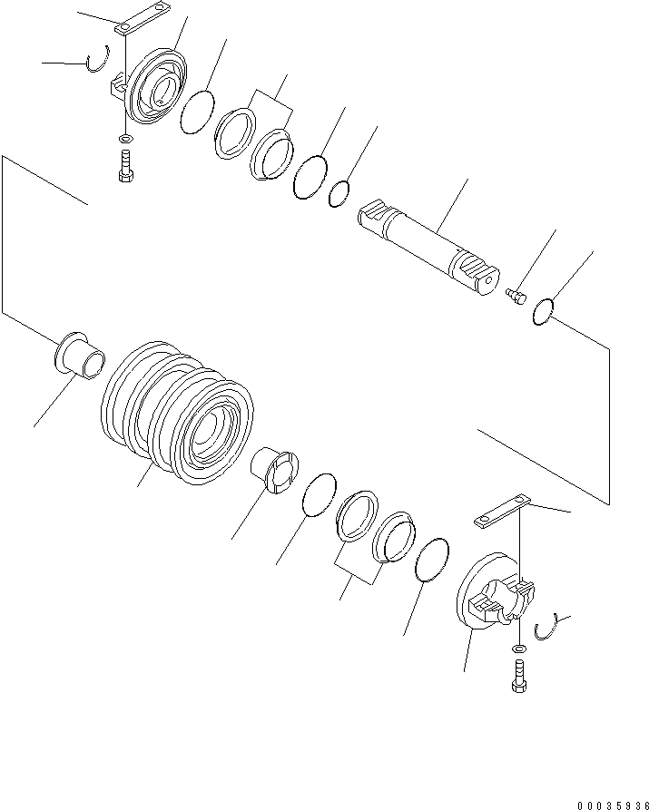 Crawler Loaders Komatsu / D68ESS-12 S/N 1001-UP (Overseas Version)(d68ess-c) / TRACK ROLLER (DOUBLE)(300060 : R0200-02A0)