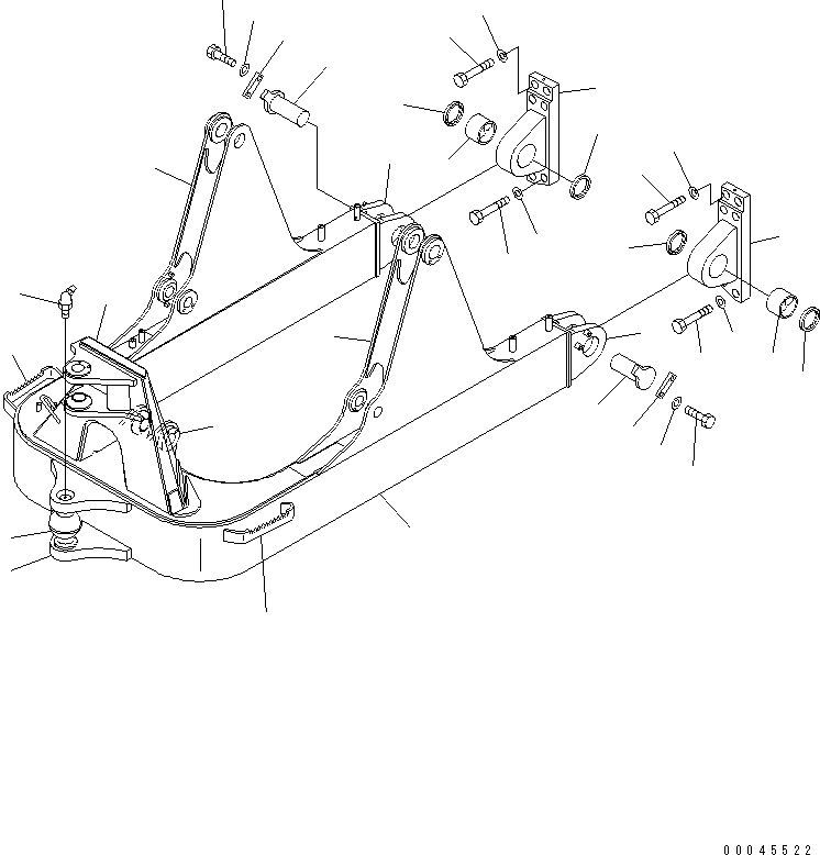 Crawler Loaders Komatsu / D68ESS-12 S/N 1001-UP (Overseas Version)(d68ess-c) / DOZER FRAME (POWER ANGLE POWER TILT DOZER)(#1001-1002)(330010 : T2110-01A0)