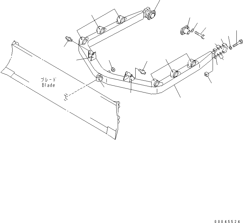 Crawler Loaders Komatsu / D68ESS-12 S/N 1001-UP (Overseas Version)(d68ess-c) / DOZER FRAME (ANGLE DOZER)(330030 : T2110-01A1)