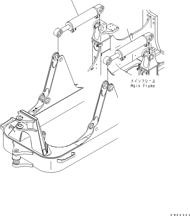 Crawler Loaders Komatsu / D68ESS-12 S/N 1001-UP (Overseas Version)(d68ess-c) / LIFT CYLINDER (POWER ANGLE POWER TILT DOZER OR ANGLE DOZER)(330110 : T2140-01A0)