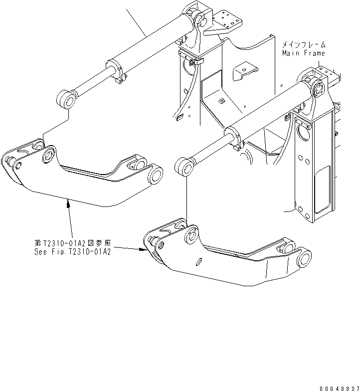 Crawler Loaders Komatsu / D68ESS-12 S/N 1001-UP (Overseas Version)(d68ess-c) / LIFT CYLINDER (TRIMMING DOZER)(330120 : T2140-01A1)