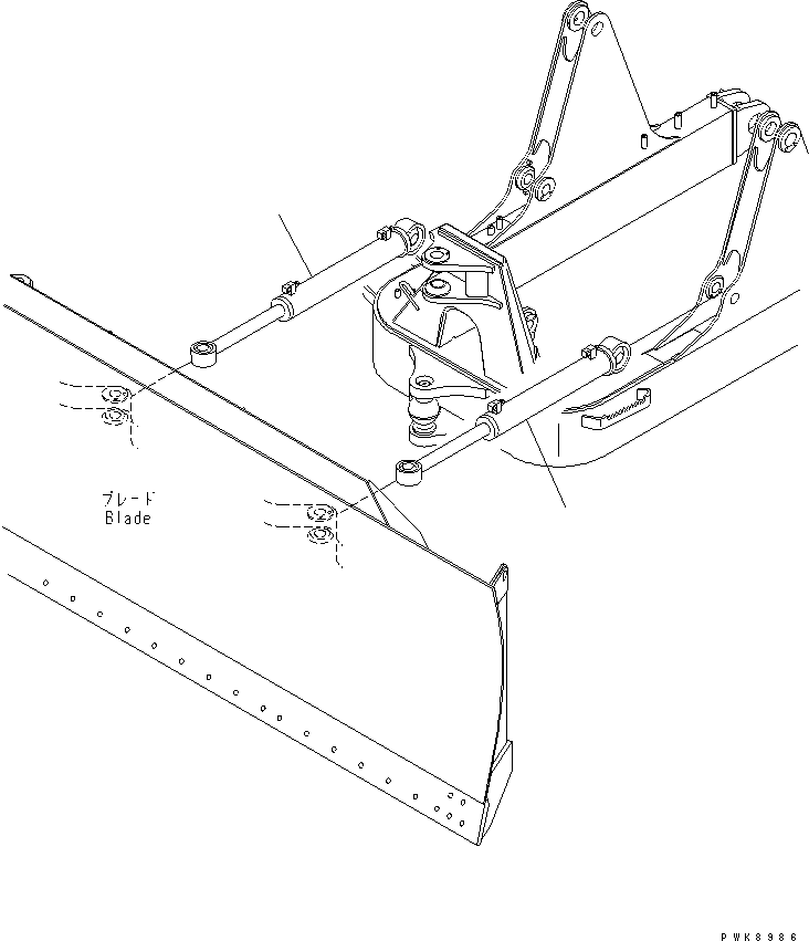 Crawler Loaders Komatsu / D68ESS-12 S/N 1001-UP (Overseas Version)(d68ess-c) / ANGLE CYLINDER (POWER ANGLE POWER TILT DOZER)(330150 : T2153-01A0)