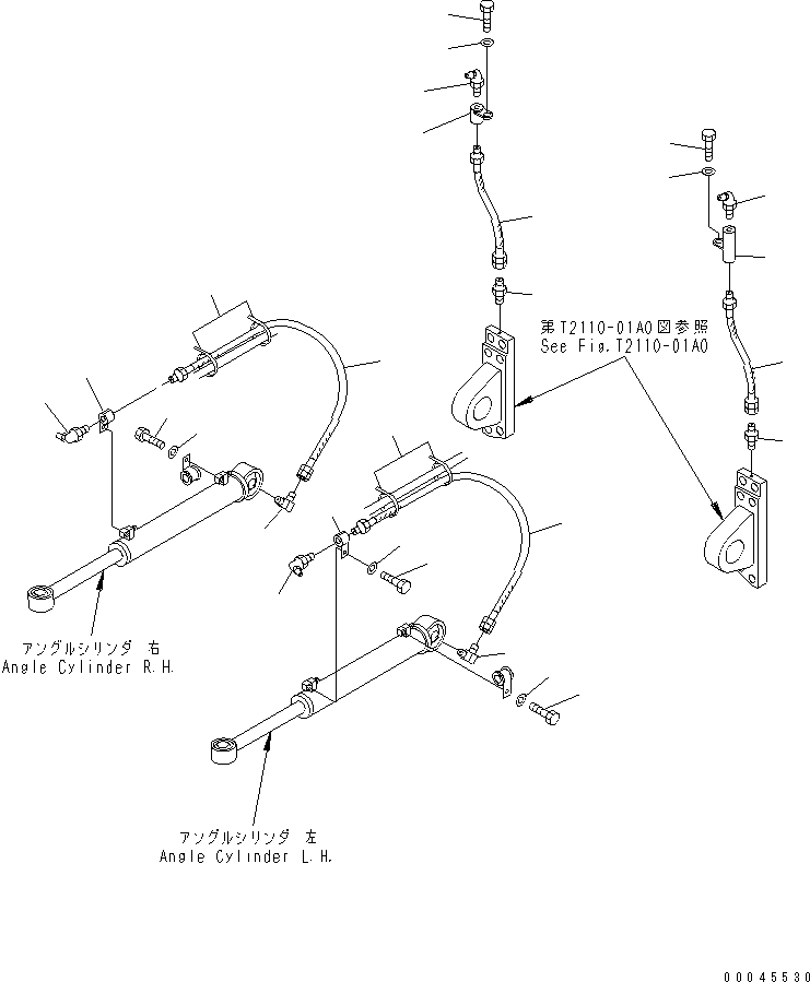 Crawler Loaders Komatsu / D68ESS-12 S/N 1001-UP (Overseas Version)(d68ess-c) / DOZER OIL LINE (LUBRICATION LINE)(330200 : T2160-04A0)
