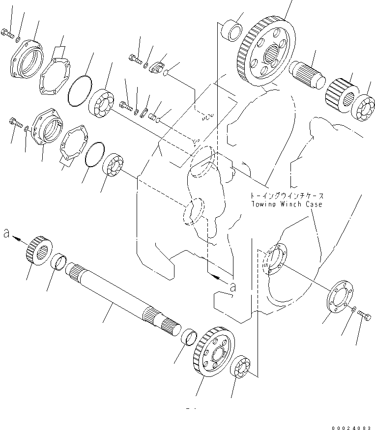 Crawler Loaders Komatsu / D68ESS-12 S/N 1001-UP (Overseas Version)(d68ess-c) / TOWING WINCH (GEAR SHAFT ? BRAKE)(330350 : T2510-06A0)