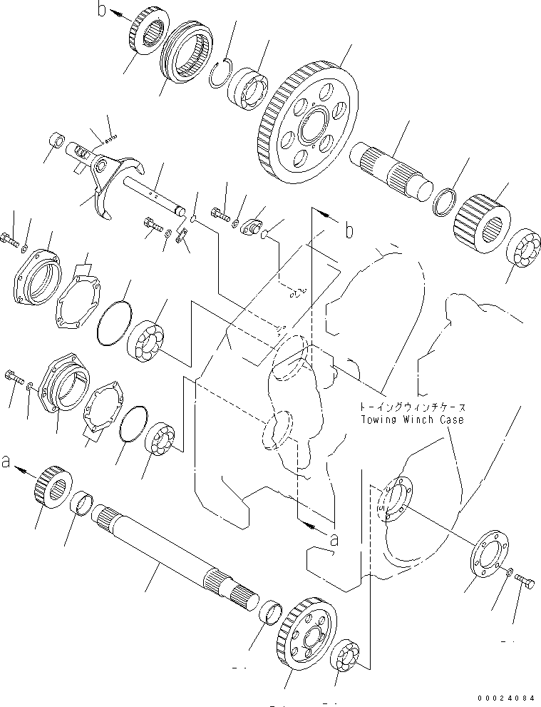 Crawler Loaders Komatsu / D68ESS-12 S/N 1001-UP (Overseas Version)(d68ess-c) / TOWING WINCH (GEAR SHAFT ? BRAKE) (WITH FREE SP00L)(#1003-)(330360 : T2510-06A1)