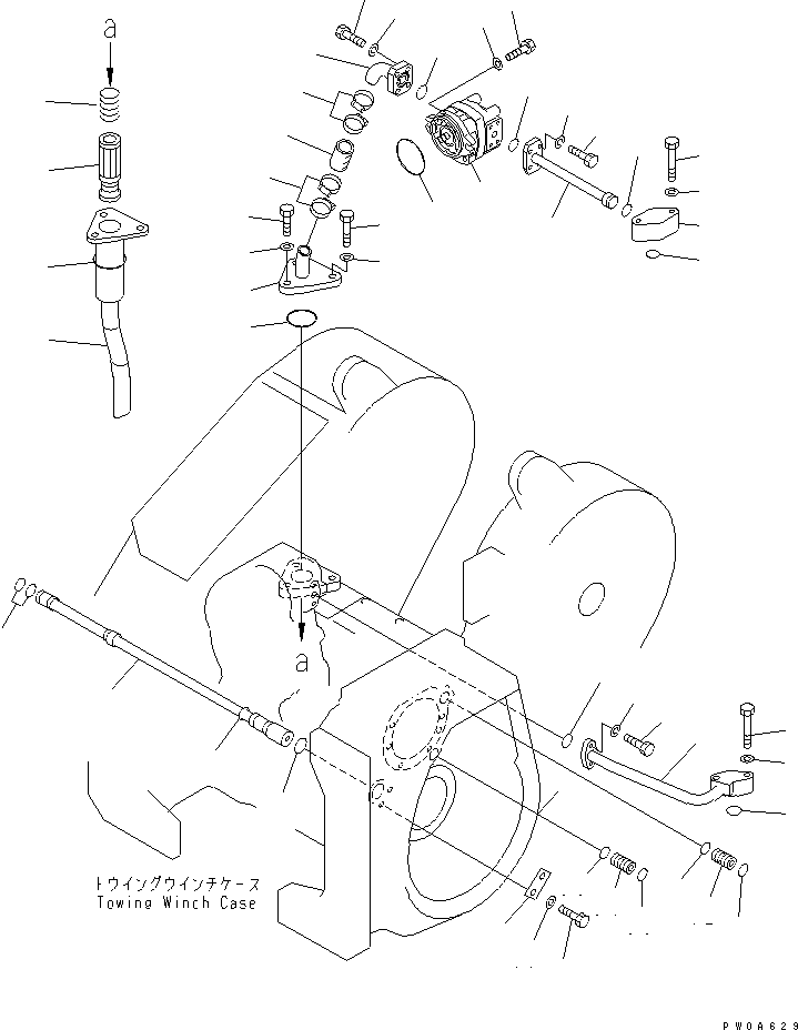 Crawler Loaders Komatsu / D68ESS-12 S/N 1001-UP (Overseas Version)(d68ess-c) / TOWING WINCH (PIPING)(330400 : T2510-10A0)