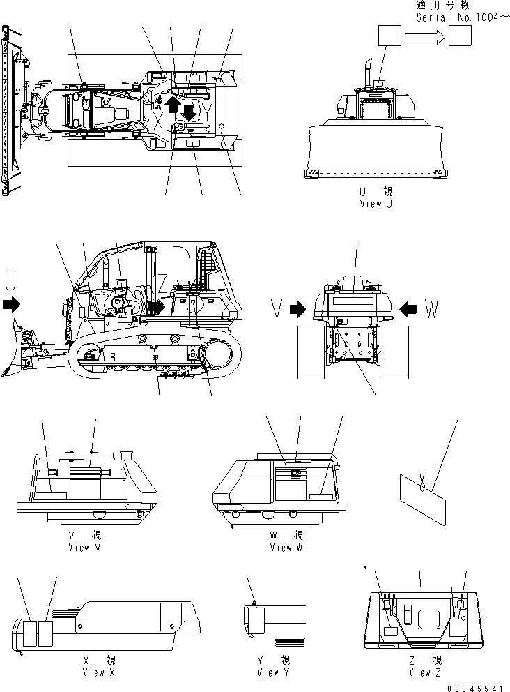 Crawler Loaders Komatsu / D68ESS-12 S/N 1001-UP (Overseas Version)(d68ess-c) / MARKS AND PLATES (CHINESE) (FOR TRIMMING DOZER)(360030 : U0100-01A2)