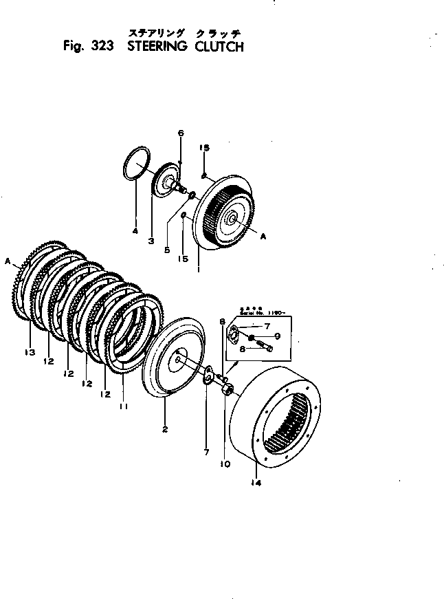Crawler Loaders Komatsu / D75S-2 S/N 1004-UP(d75s-2r) / STEERING CLUTCH(090060 : 323) Crawler Loaders Komatsu / D75S-2 S/N 1004-UP(d75s-2r) / STEERING CLUTCH(090060 : 323)