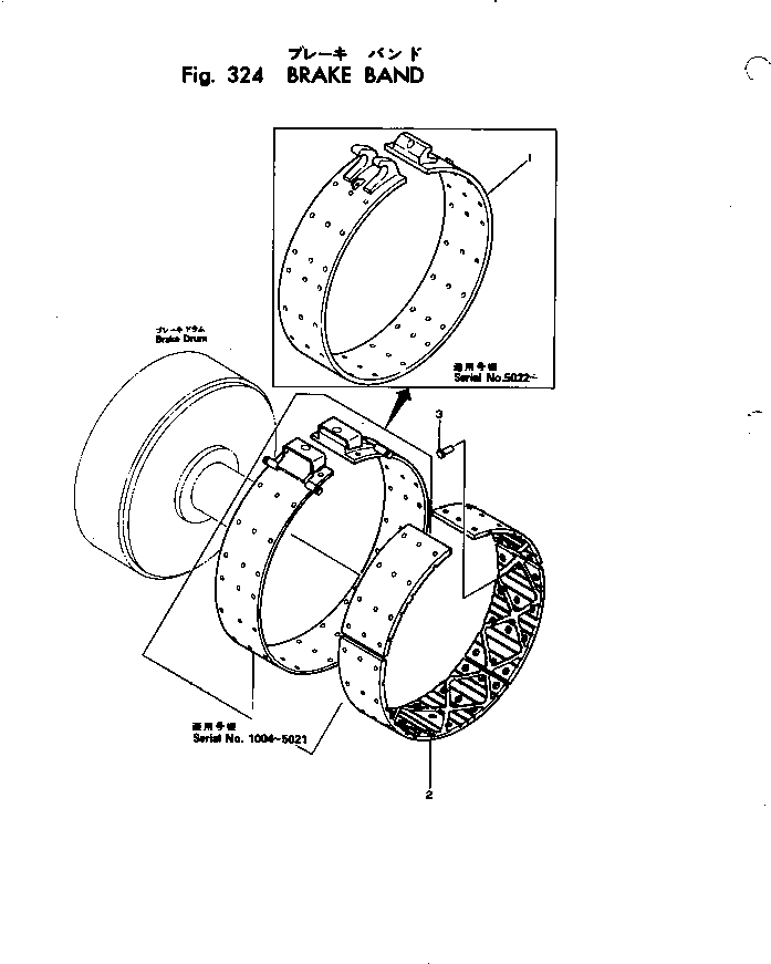 Crawler Loaders Komatsu / D75S-2 S/N 1004-UP(d75s-2r) / BRAKE BAND(090070 : 324) Crawler Loaders Komatsu / D75S-2 S/N 1004-UP(d75s-2r) / BRAKE BAND(090070 : 324)