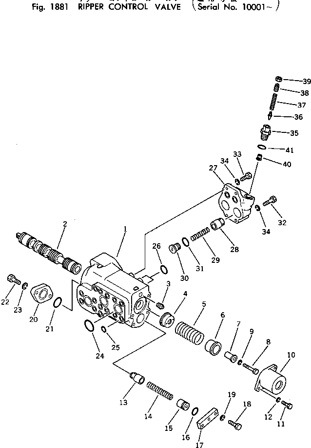 Crawler Loaders Komatsu / D75S-3 S/N 7001-UP(d75s-3c) / RIPPER CONTROL VALVE(#10001-)(240650 : 1881) Crawler Loaders Komatsu / D75S-3 S/N 7001-UP(d75s-3c) / RIPPER CONTROL VALVE(#10001-)(240650 : 1881)
