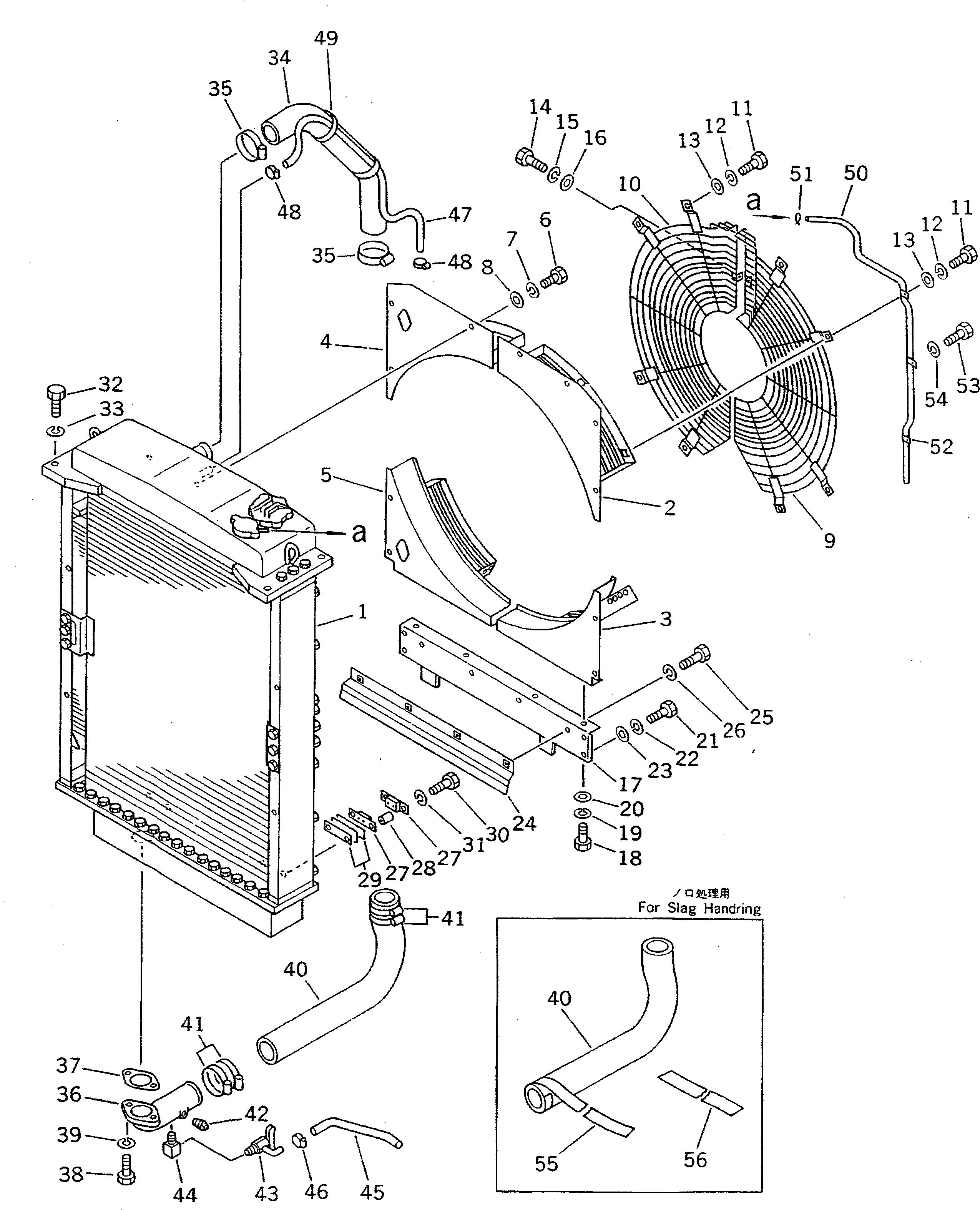 Crawler Loaders Komatsu / D75S-5 S/N 15001-UP(d75s-5c) / RADIATOR COVER AND PIPING(#15001-16527)(060040 : C0100-02A0) Crawler Loaders Komatsu / D75S-5 S/N 15001-UP(d75s-5c) / RADIATOR COVER AND PIPING(#15001-16527)(060040 : C0100-02A0)