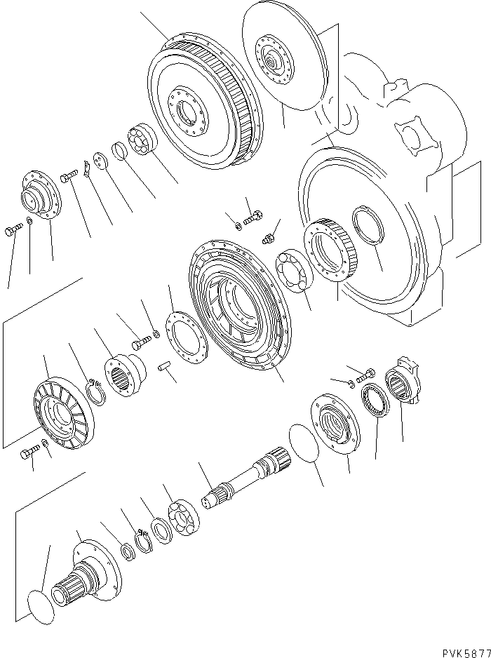 Crawler Loaders Komatsu / D75S-5 S/N 15001-UP(d75s-5c) / TURBIN AND STATOR(#16574-)(150080 : F2310-52A0B)