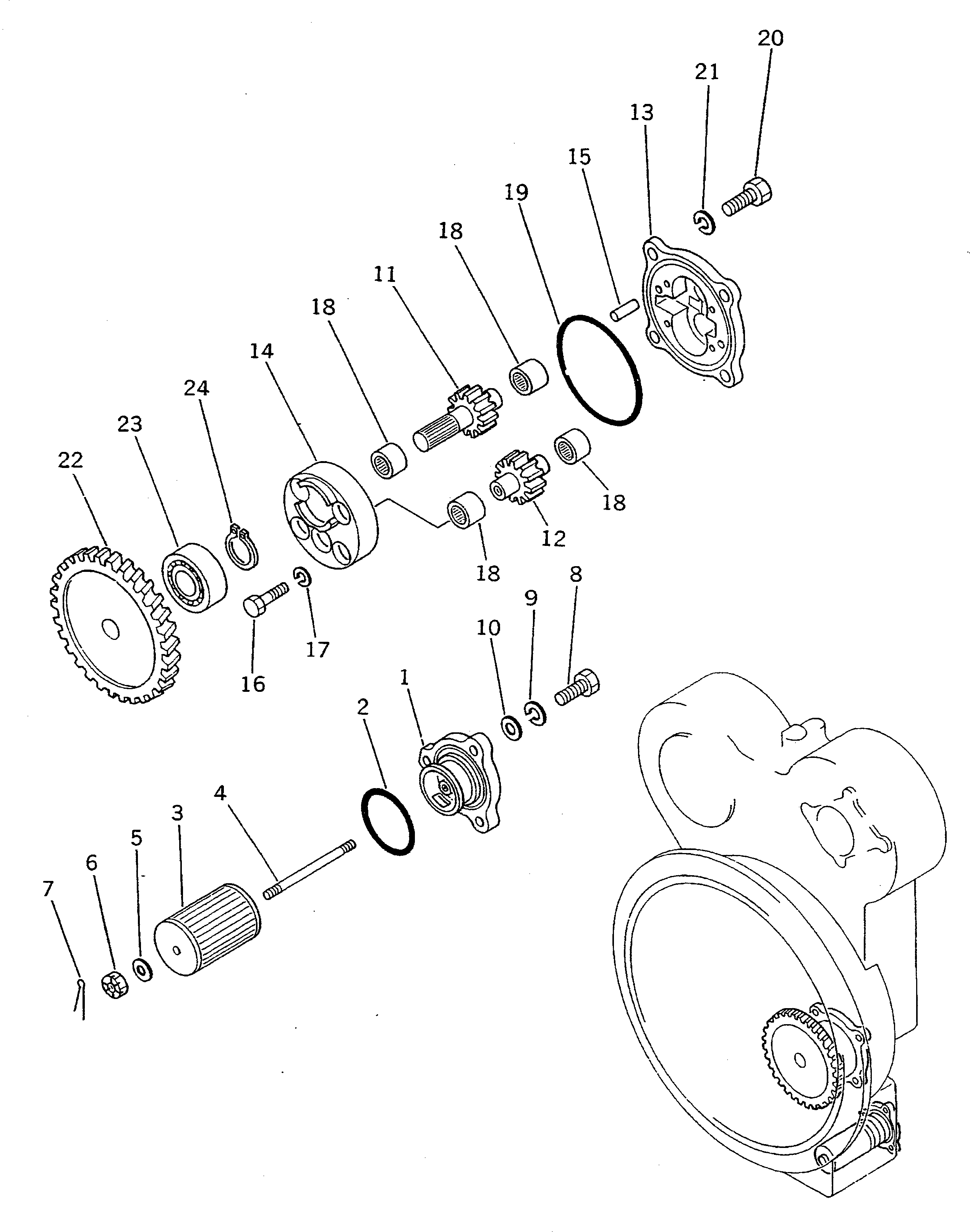 Crawler Loaders Komatsu / D75S-5 S/N 15001-UP(d75s-5c) / TORQUE CONVERTER OIL PUMP AND FILTER (NOISE SUPPRESSION FOR EC)(#15908-16500)(150110 : F2310-53B0) Crawler Loaders Komatsu / D75S-5 S/N 15001-UP(d75s-5c) / TORQUE CONVERTER OIL PUMP AND FILTER (NOISE SUPPRESSION FOR EC)(#15908-16500)(150110 : F2310-53B0)