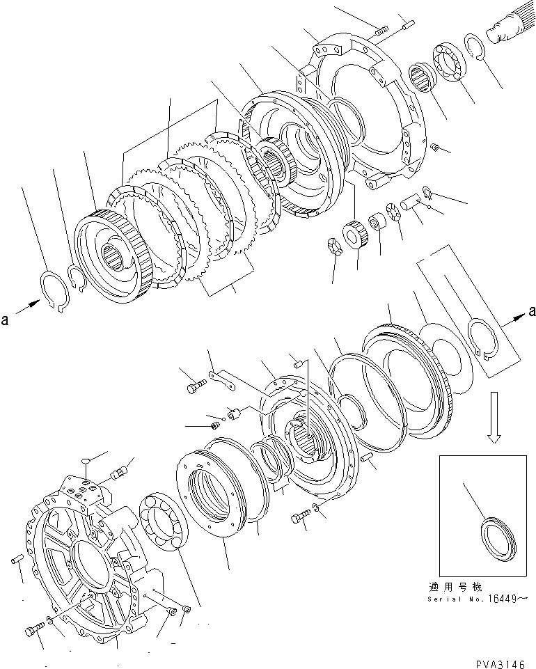 Crawler Loaders Komatsu / D75S-5 S/N 15001-UP(d75s-5c) / 1ST CLUTCH(150250 : F2320-55A0)