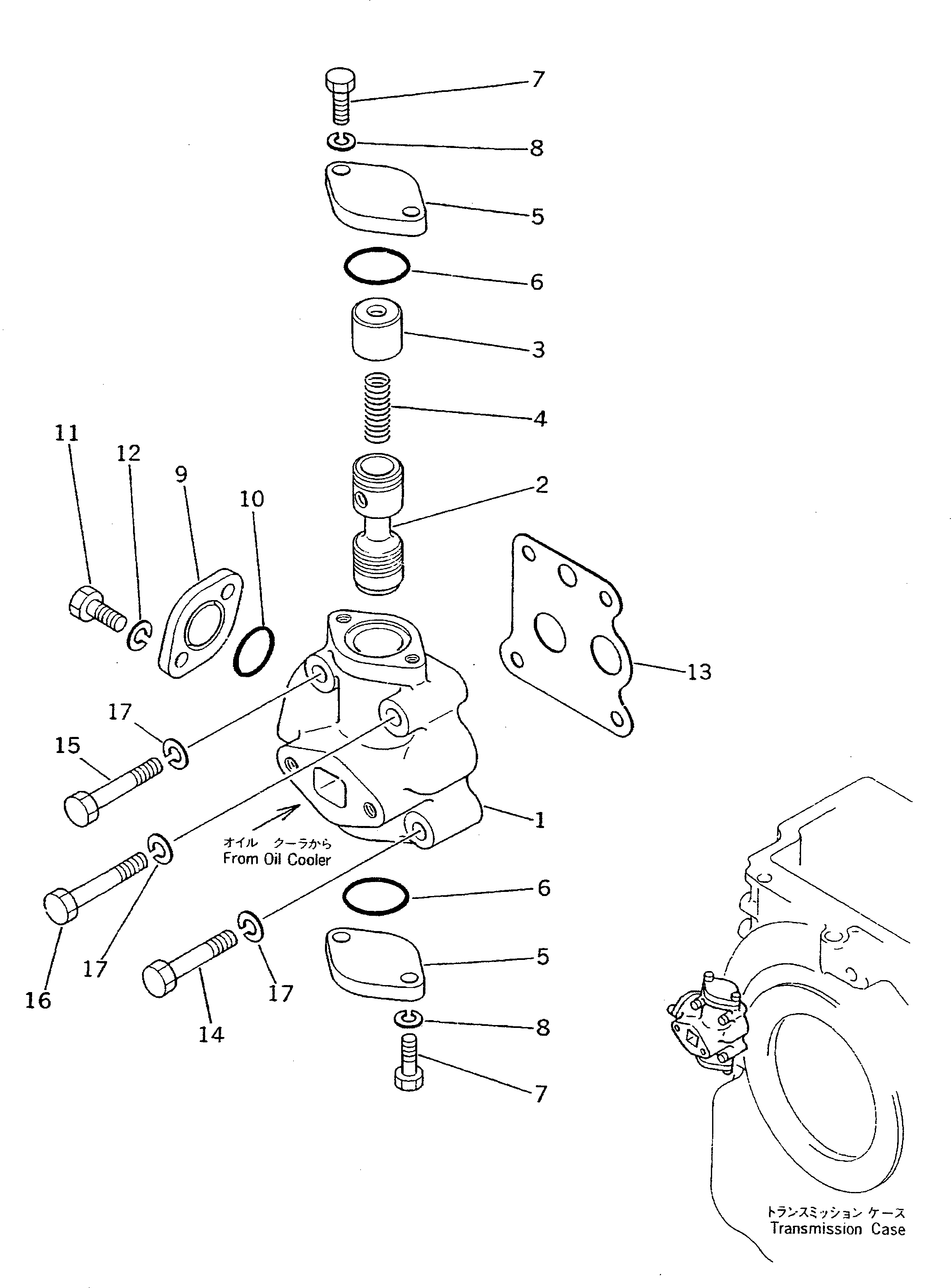 Crawler Loaders Komatsu / D75S-5 S/N 15001-UP(d75s-5c) / TORQFLOW TRANSMISSION LUBRICATION VALVE(NOISE SUPPRESSION FOR EC)(#15908-16500)(150380 : F2320-61B0)