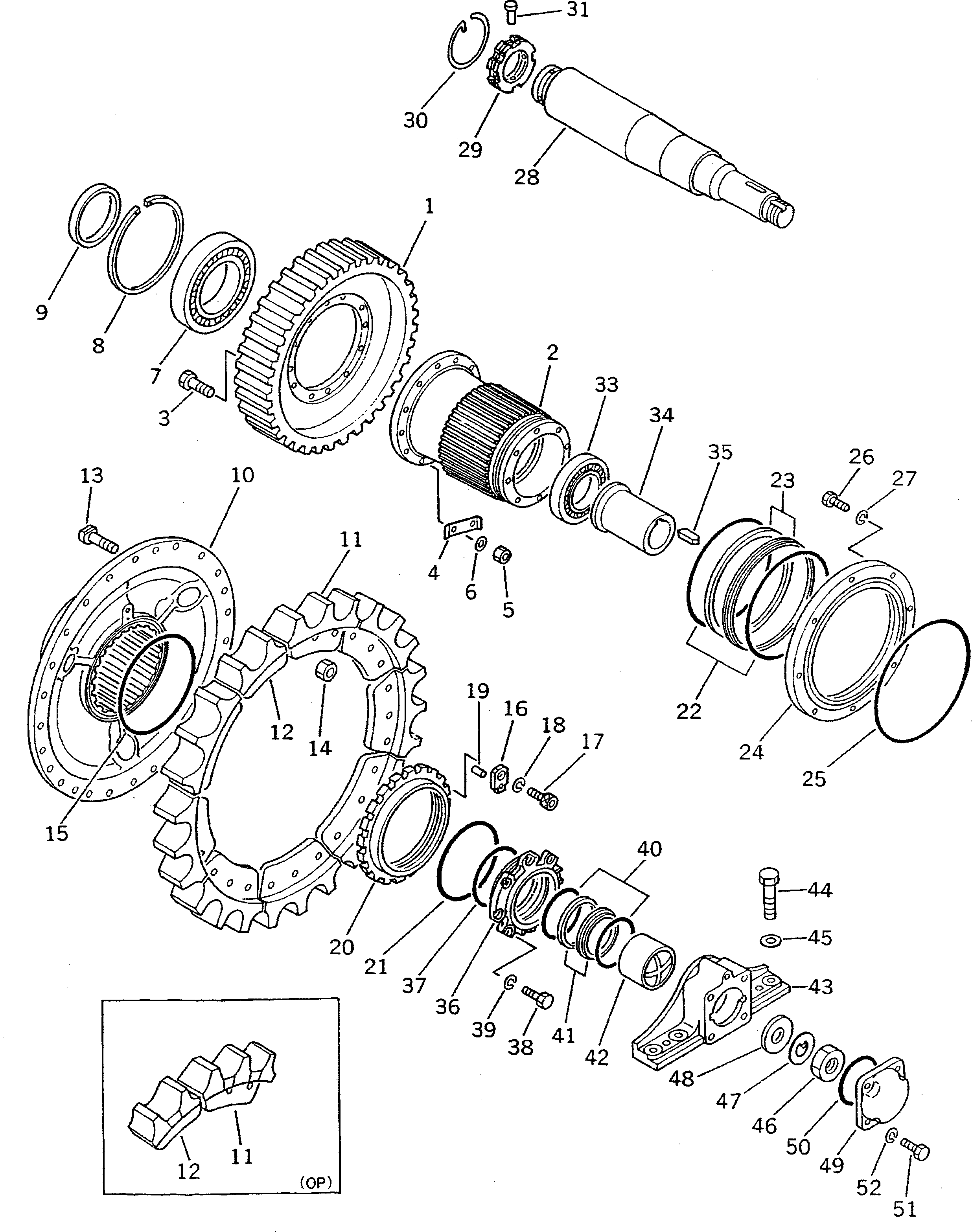 Crawler Loaders Komatsu / D75S-5 S/N 15001-UP(d75s-5c) / SPROCKET AND SHAFT(150460 : F2380-03A0) Crawler Loaders Komatsu / D75S-5 S/N 15001-UP(d75s-5c) / SPROCKET AND SHAFT(150460 : F2380-03A0)