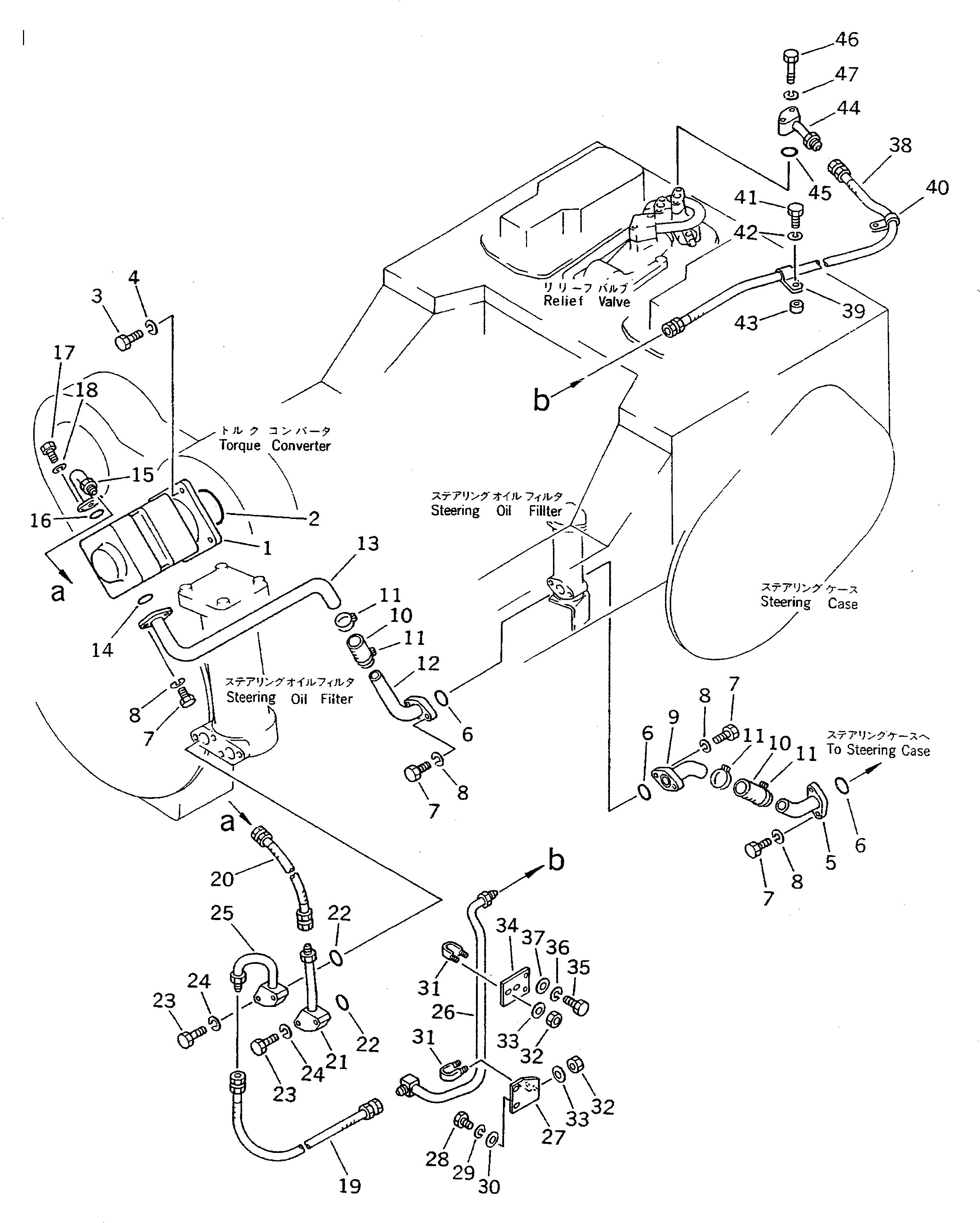 Crawler Loaders Komatsu / D75S-5 S/N 15001-UP(d75s-5c) / STEERING OIL PIPING(150620 : F2740-05A0) Crawler Loaders Komatsu / D75S-5 S/N 15001-UP(d75s-5c) / STEERING OIL PIPING(150620 : F2740-05A0)