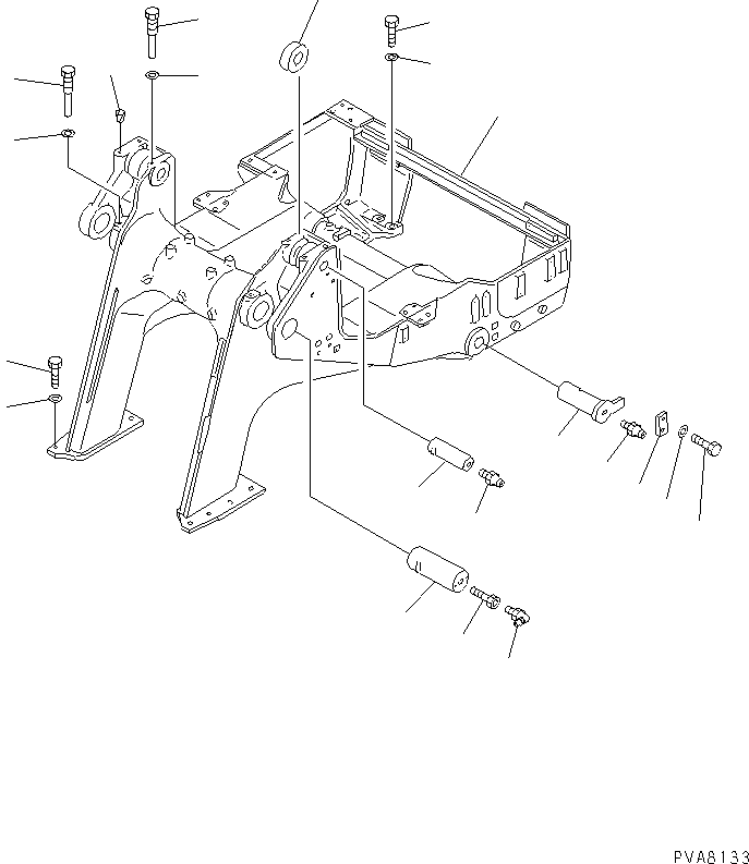 Crawler Loaders Komatsu / D75S-5 S/N 15001-UP(d75s-5c) / SIDE FRAME(210030 : J2500-01A0)